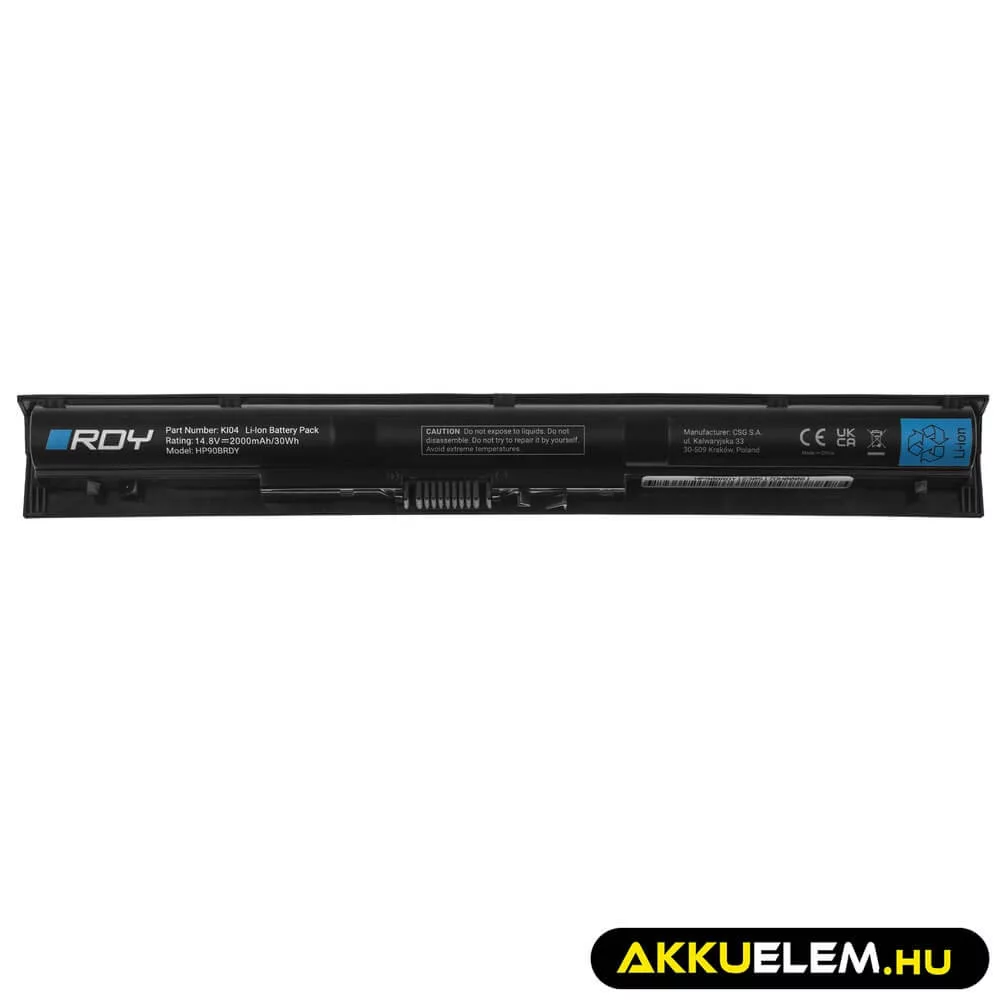 Utángyártott Laptop laptop akkumulátor KI04 HP Pavilion 15-AB 15-AB250NG 15-AB250NW 15-AK057NW 15-AK066NA 17-G152NP 17-G152NS 17-G152NW