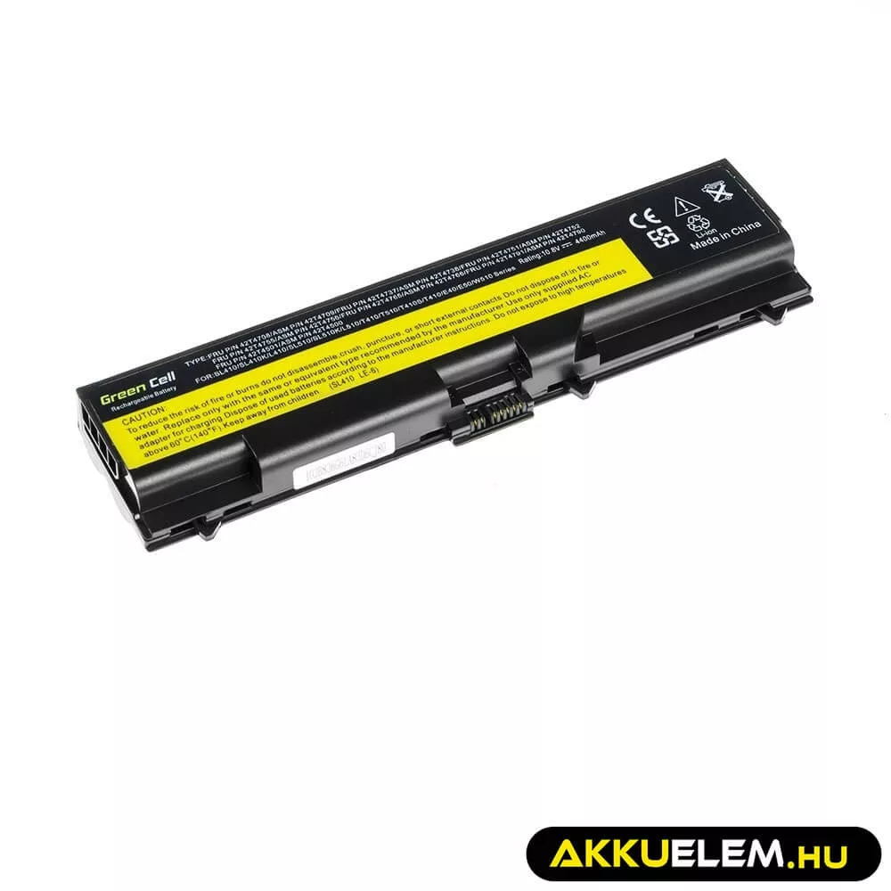 Utángyártott laptop akkumulátor 42T4795 Lenovo ThinkPad T410 T420 T510 T520 W510 SL410 Edge 14