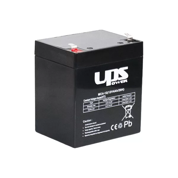 UPS Power 12V 4Ah zselés akkumulátor (MC4-12) UPS Power 12V 4Ah zselés akkumulátor (MC4-12)
