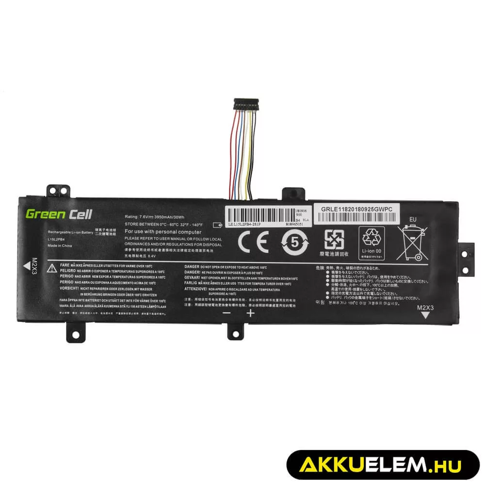 Utángyártott laptop akkumulátor L15C2PB3 L15L2PB4 L15M2PB3 L15S2TB0 Lenovo Ideapad 310-15IAP 310-15IKB 310-15ISK 510-15IKB 510-15ISK