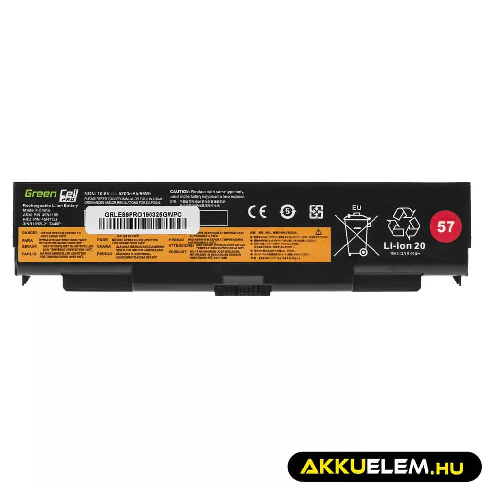 Utángyártott laptop akkumulátor PRO Lenovo ThinkPad T440p T540p W540 W541 L440 L540