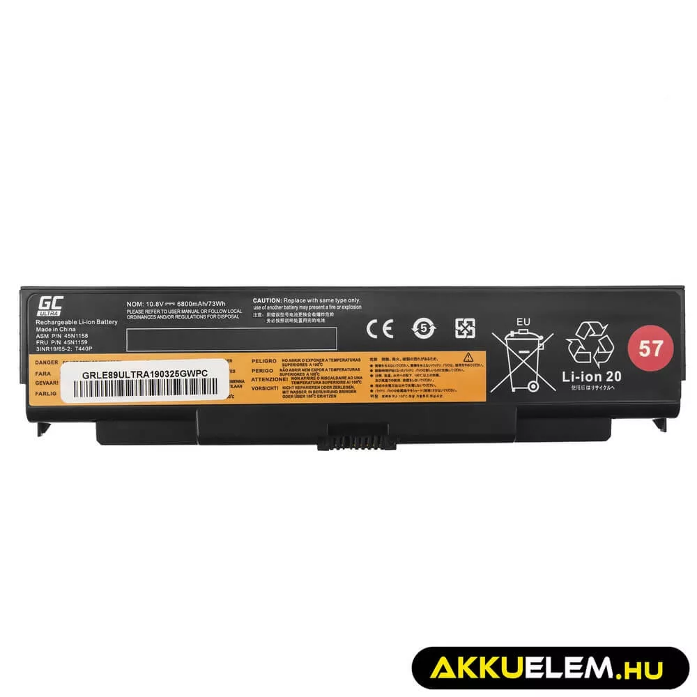 Utángyártott laptop akkumulátor ULTRA Lenovo ThinkPad T440p T540p W540 W541 L440 L540