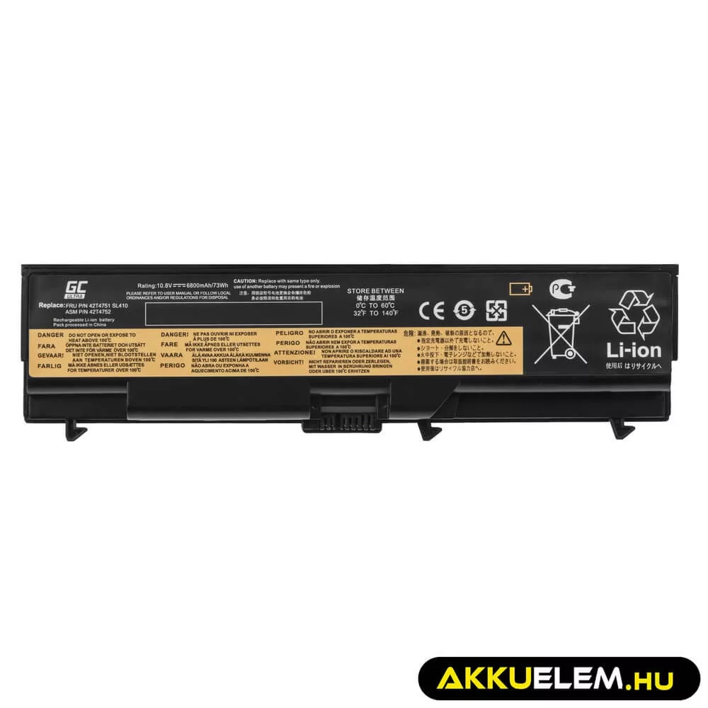 Utángyártott laptop akkumulátor ULTRA 42T4795 Lenovo ThinkPad T410 T420 T510 T520 W510 W520 SL410 SL510 L510 L520