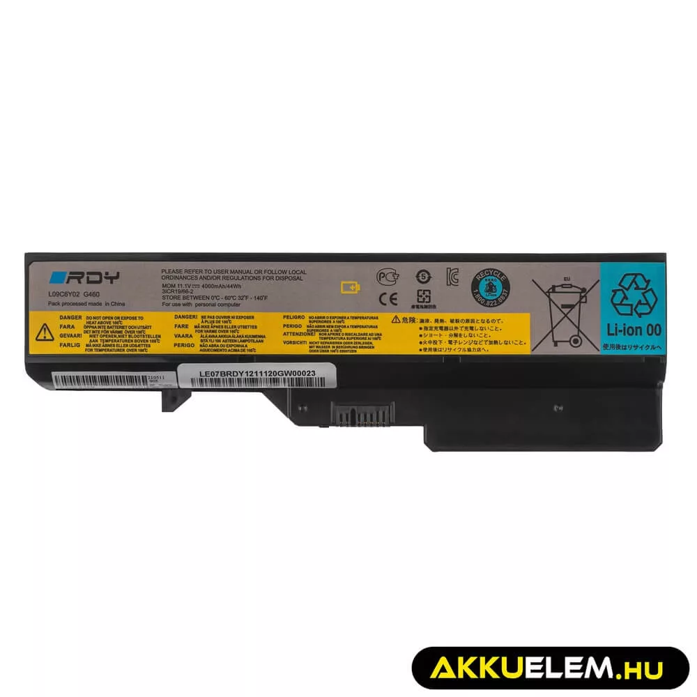 Utángyártott laptop akkumulátor L09L6Y02 L09S6Y02 Lenovo B570 B575 B575e G560 G565 G575 G570 G770 G780