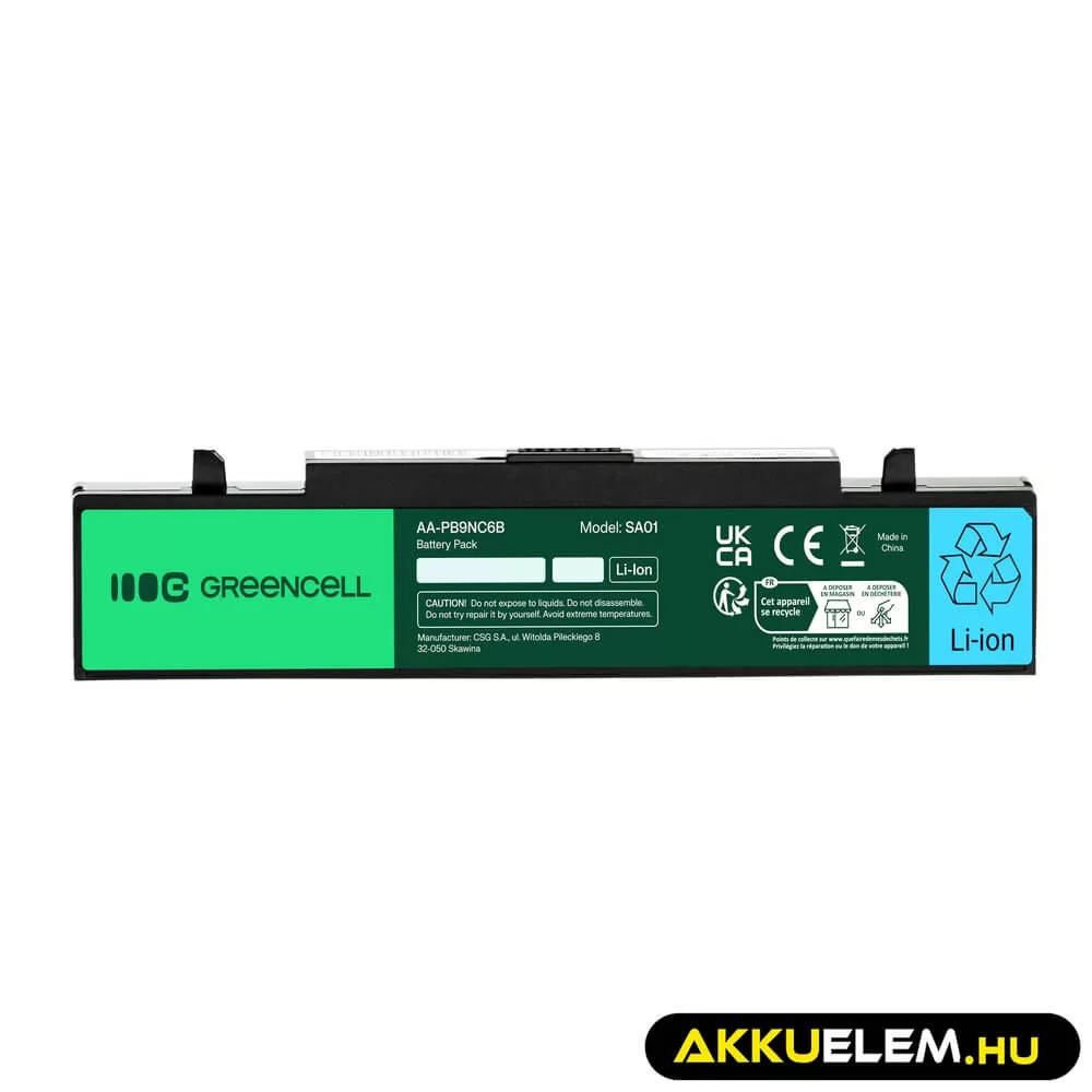 Utángyártott laptop akkumulátor AA-PB9NC6B AA-PB9NS6B Samsung R519 R522 R525 R530 R540 R580 R620 R780 RV510 RV511 NP300E5A NP350V5C