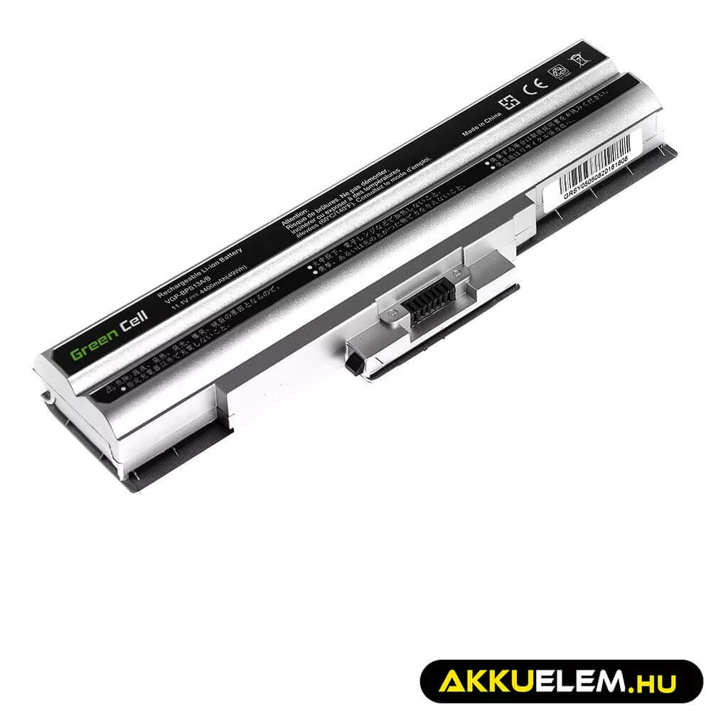 Utángyártott laptop akkumulátor VGP-BPS13 VGP-BPS21A VGP-BPS21B Sony Vaio VGN-FW PCG-31311M 3C1M 81112M 81212M (Silver)