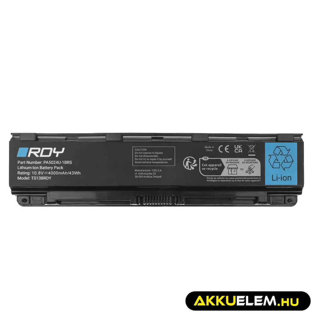 Utángyártott laptop akkumulátor PA5024U-1BRS Toshiba Satellite C850 C855 C870 L850 L855