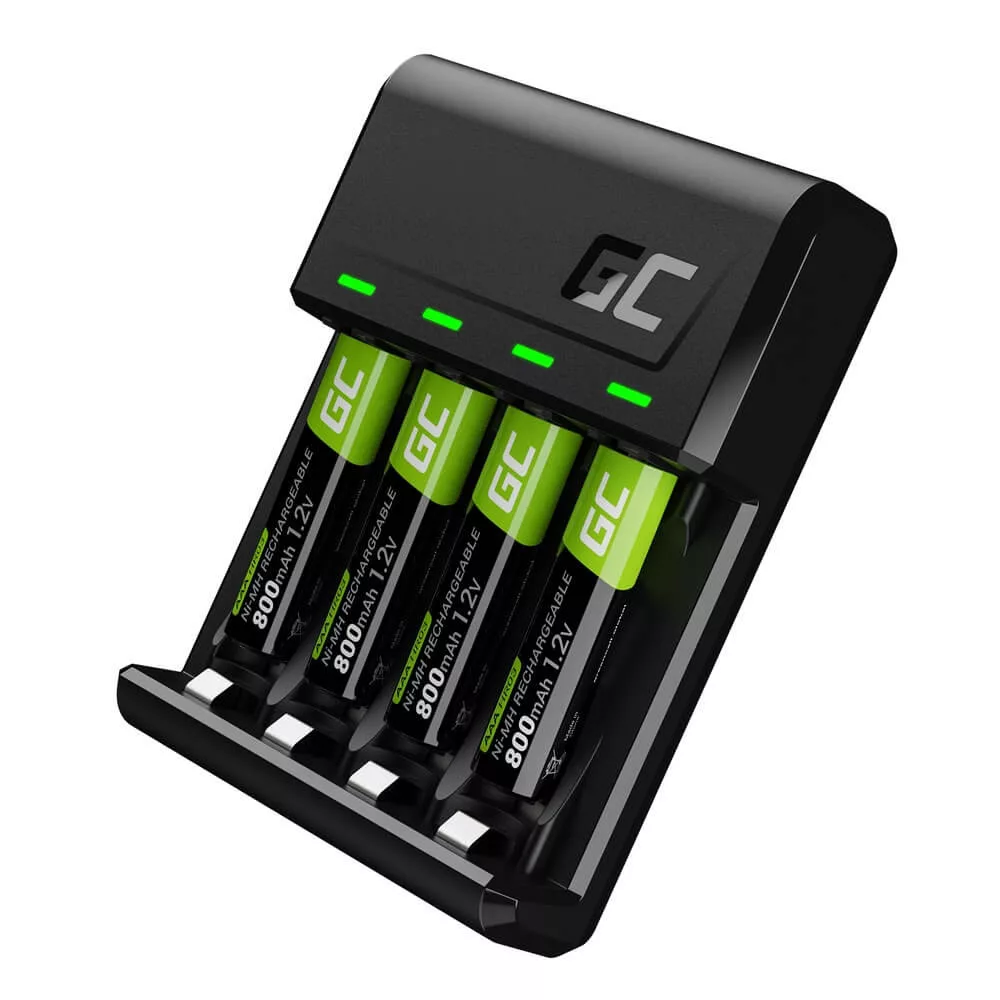 GreenCell akkumulátor töltő 4x AAA HR03 800mAh