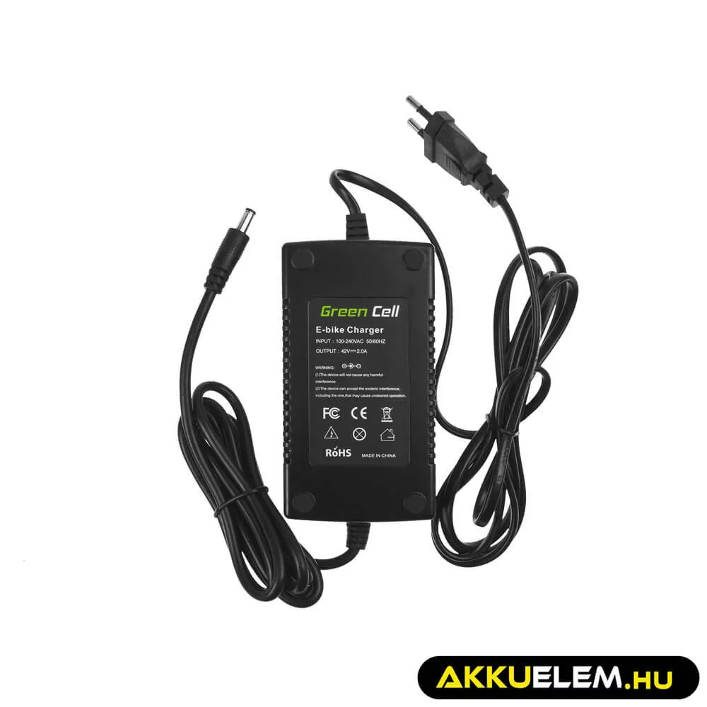 Utángyártott elektromos kerékpár akkumulátor töltő 42V 2A (5.5*2.1mm) E-BIKE 36V