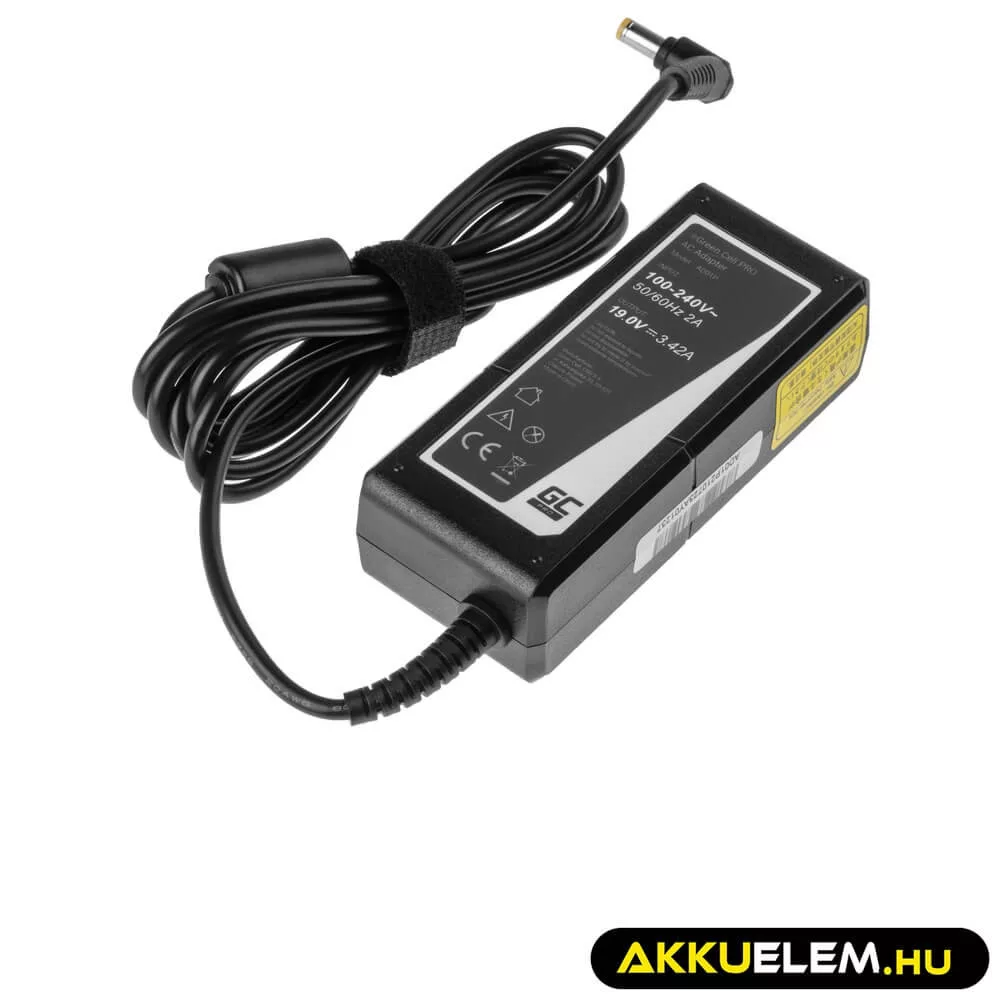 Utángyártott PRO laptop adapter töltő / AC Adapter 19V 3.42A 65W Acer Aspire 5741G 5742 5742G E1-521 E1-531 E1-531G E1-570 E1-571 E1-571G