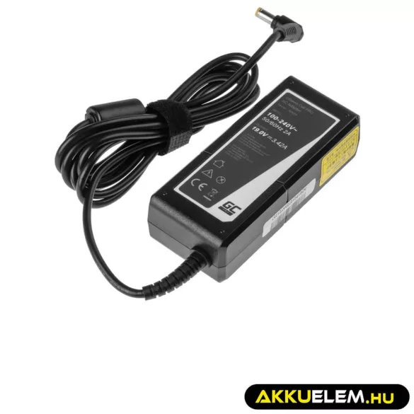 Utángyártott PRO laptop adapter töltő / AC Adapter 19V 3.42A 65W Acer Aspire 5741G 5742 5742G E1-521 E1-531 E1-531G E1-570 E1-571 E1-571G - GreenCell
