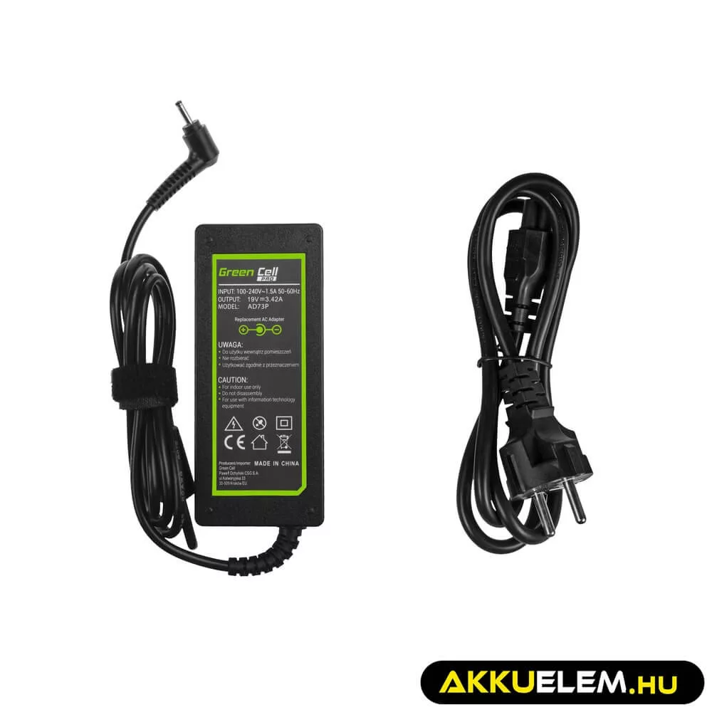 Utángyártott PRO laptop adapter töltő / AC Adapter 19V 3.42A 65W Acer Aspire S3 S3-331 S3-371 S3-951 S7-391 S7 S7-392 S7-393
