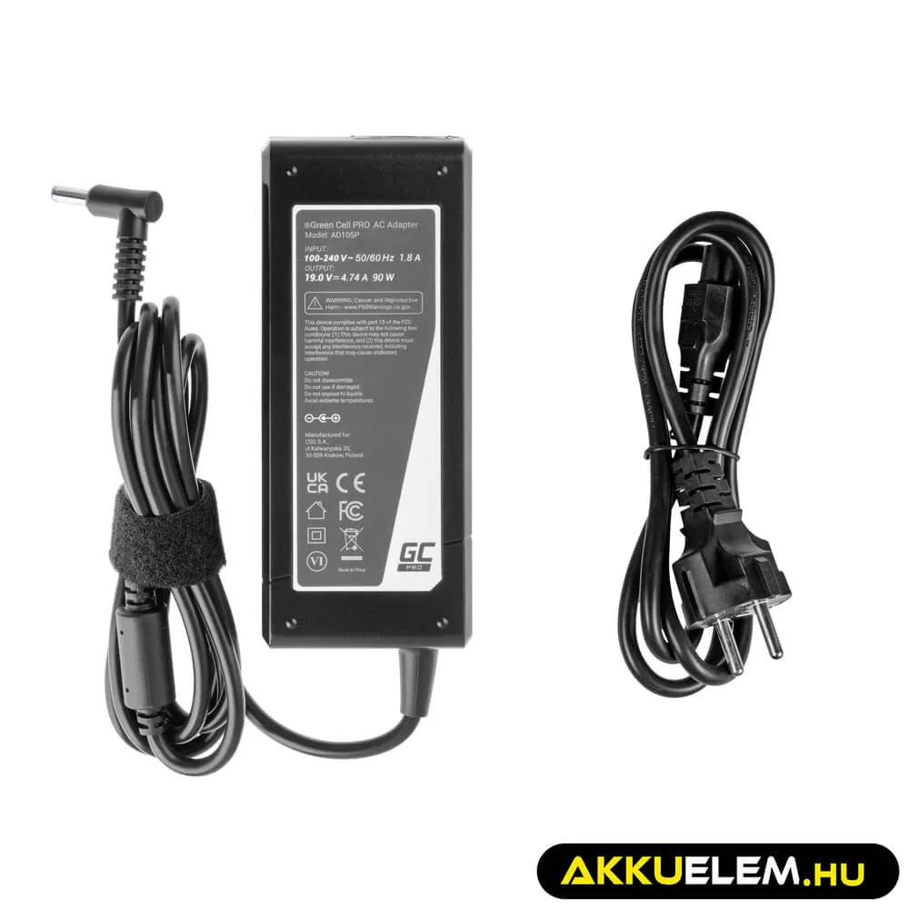 Utángyártott PRO laptop adapter töltő / AC Adapter 19V 4.74A 90W AsusPRO B8430U P2440U P2520L P2540U P4540U P5430U Asus Zenbook UX51VZ