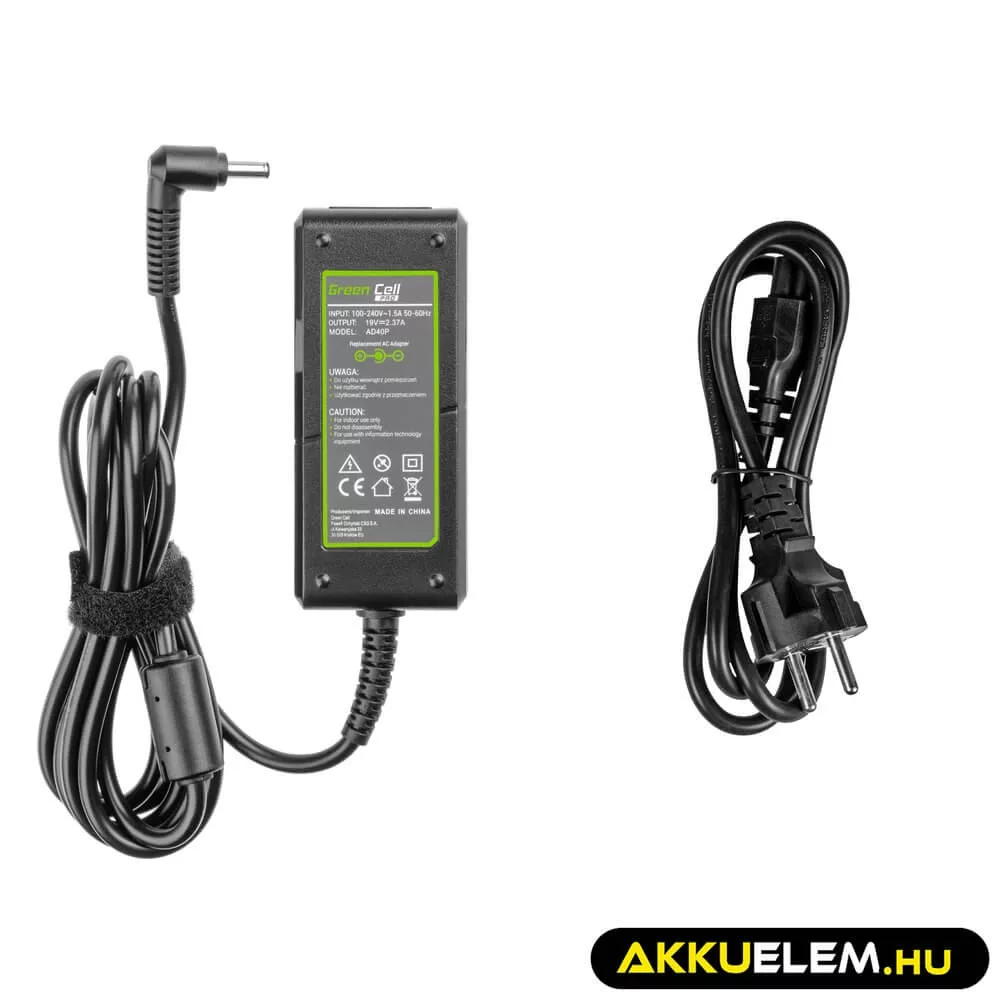 Utángyártott PRO laptop adapter töltő / AC Adapter 19V 2.37A 45W Asus R540 X200C X200M X201E X202E Vivobook F201E S200E ZenBook UX31A UX32V