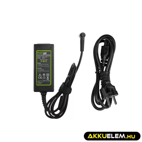 Utángyártott PRO laptop adapter töltő / AC Adapter 19V 1.75A 33W Asus X201E Vivobook F200CA F200MA F201E Q200E S200E X200CA X200M X200MA - GreenCell