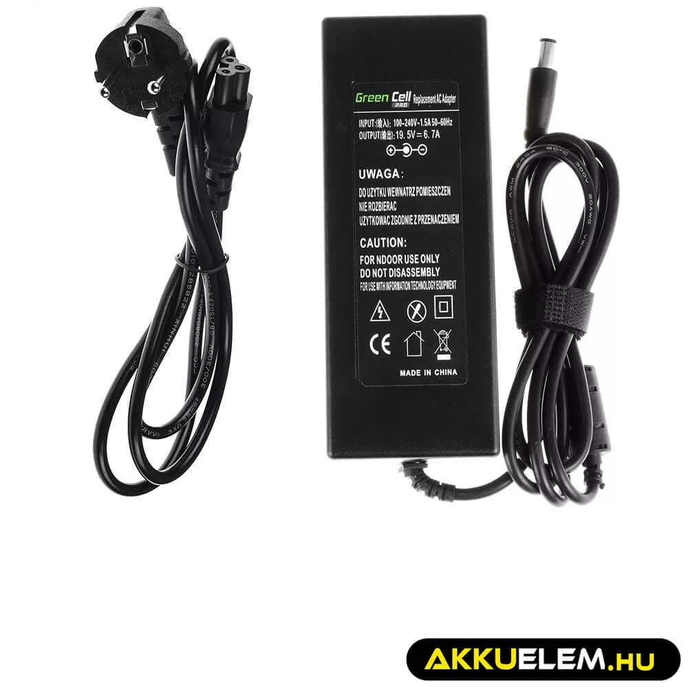 Utángyártott PRO laptop adapter töltő / AC Adapter 19.5V 6.7A 130W Dell XPS 17 L701X L702X Precision M2800 M3800 M4400 M4500 M6700