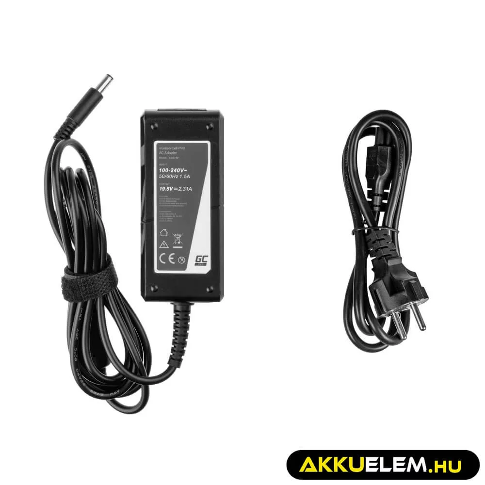 Utángyártott PRO laptop adapter töltő / AC Adapter 19.5V 2.31A 45W Dell XPS 13 9343 9350 9360 Inspiron 15 3552 3567 5368 5551 5567