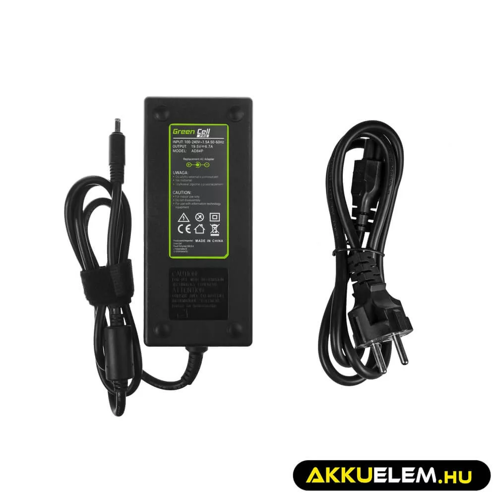 Utángyártott PRO laptop adapter töltő / AC Adapter 19.5V 6.7A 130W Dell XPS 15 9530 9550 9560 Precision 15 5510 5520 M3800