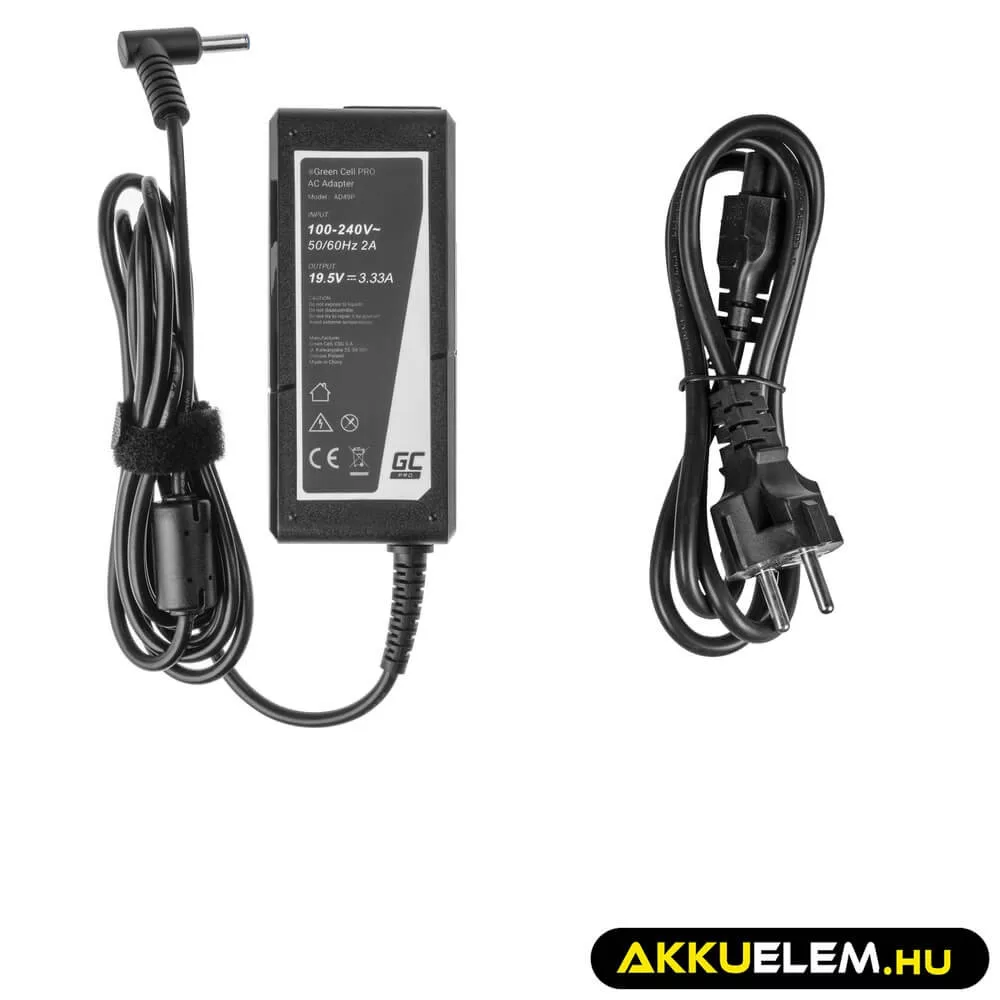 Utángyártott PRO laptop adapter töltő / AC Adapter 19.5V 3.33A 65W HP 250 G2 G3 G4 G5 15-R 15-R100NW 15-R101NW 15-R104NW 15-R233NW