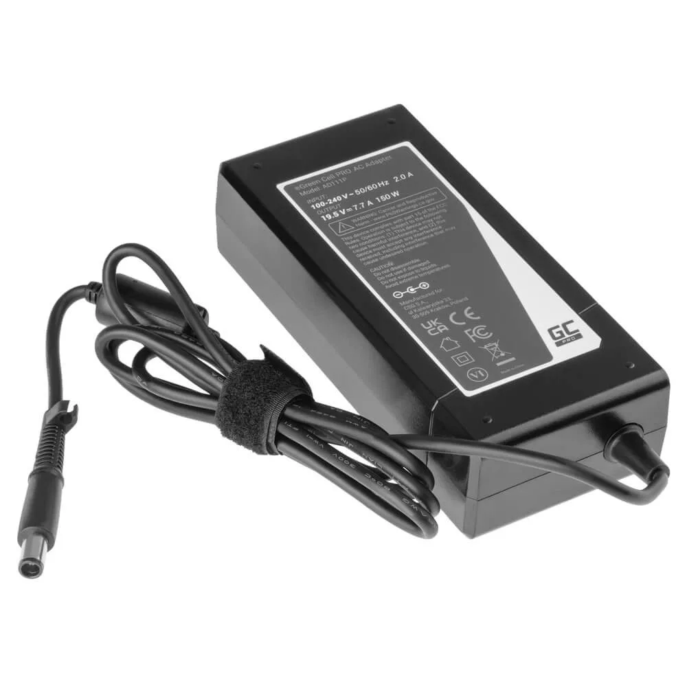  Utángyártott PRO laptop adapter töltő / AC Adapter 19.5V 7.7A 150W HP EliteBook 8530p 8530w 8540p 8540w 8560p 8560w 8730w ZBook 15 G1 G2