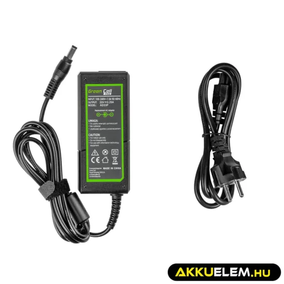 Utángyártott PRO laptop adapter töltő / AC Adapter 20V 3.25A 65W Lenovo B560 B570 G530 G550 G560 G575 G580 G580a G585 IdeaPad Z560 Z570 - GreenCell
