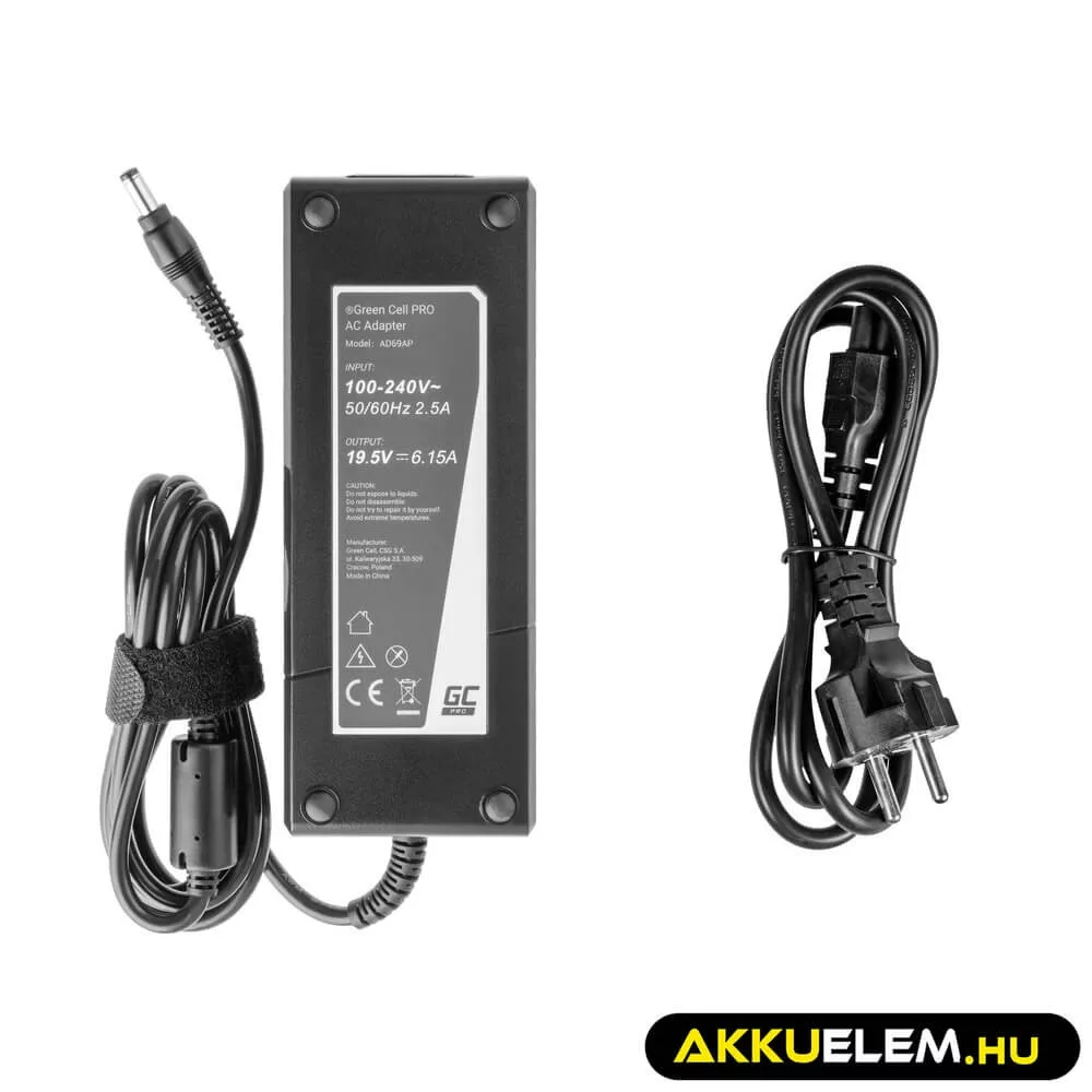 Utángyártott PRO laptop adapter töltő / AC Adapter 19.5V 6.15A 120W Lenovo IdeaPad Y510p Y550p Y560 Y570 Y580 Z500 Z570 MSI GE60 GE70 GP70