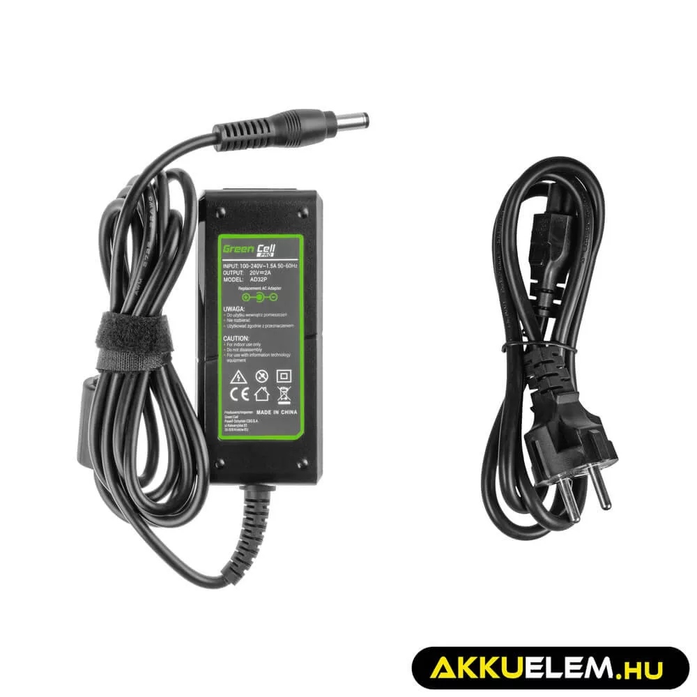 Utángyártott PRO laptop adapter töltő / AC Adapter 20V 2A 40W Lenovo IdeaPad S10 S10-2 S10-3 S10-3s S100 S110 S400 S405 U260 U310 Z500