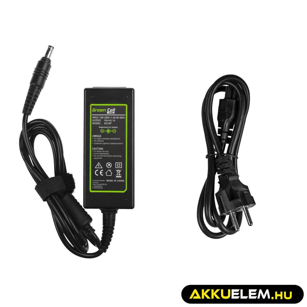 Utángyártott PRO töltő / AC Adapter 19V 2.1A 40W Samsung N100 N130 N145 N148 N150 NC10 NC110 N150 Plus