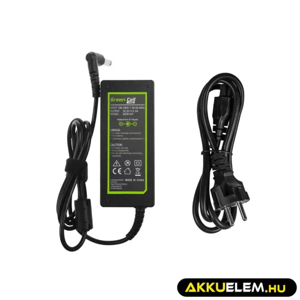 Utángyártott PRO töltő / AC Adapter 19.5V 3.34A 65W Sony Vaio SVF14 SVF15 SVF152A29M SVF1521C6EW SVF15AA1QM - GreenCell