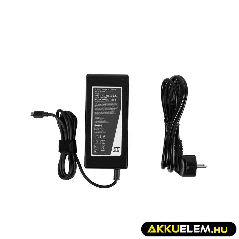 Utángyártott töltő / AC Adapter PRO 20V 3.25A 65W Lenovo Yoga 4 Pro 700-14ISK 900-13ISK 900-13ISK2