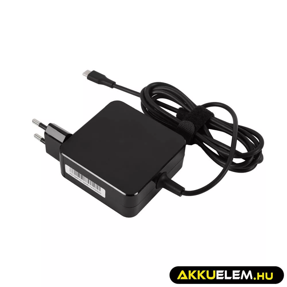 Utángyártott AC ADapter PRO USB-C 65W laptopokhoz tabletekhez mobilokhoz