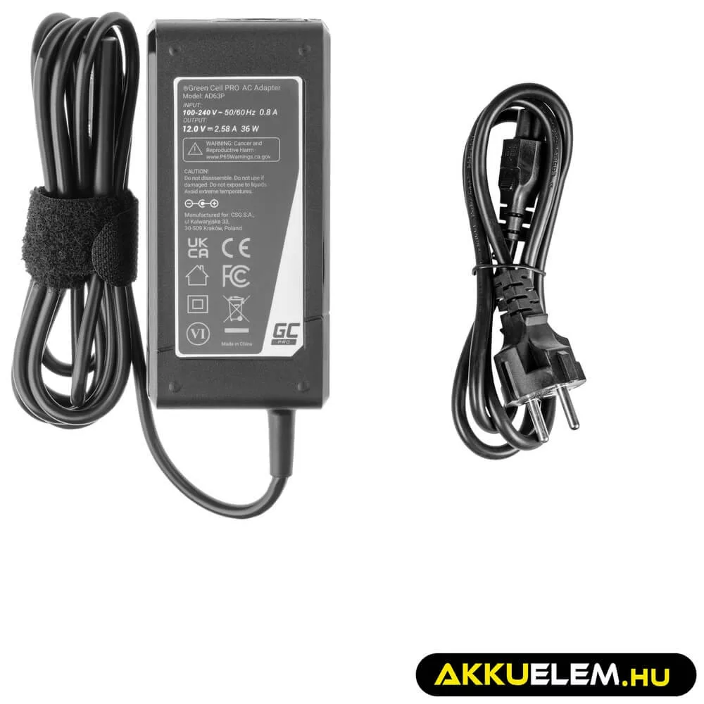 Utángyártott PRO töltő / AC Adapter 12V 2.58A 36W Microsoft Surface Pro 3 i Pro 4