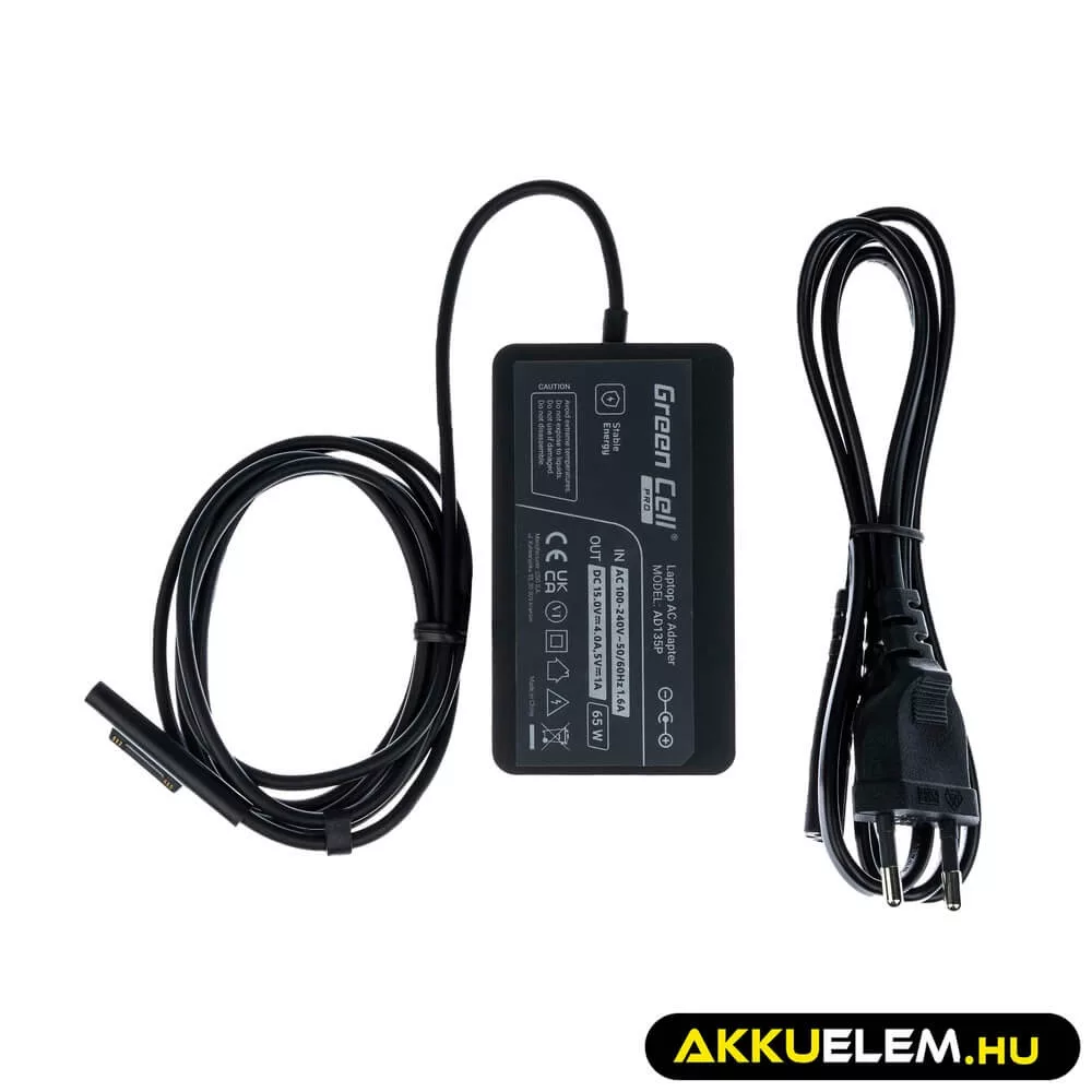 Utángyártott PRO 1706 65W 15V 4A töltő Adapter Microsoft Surface Laptop Pro Book Go