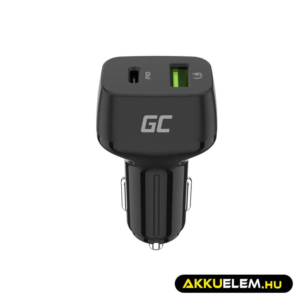 Greencell autós töltő USB-C 48W (Power Delivery 30W QC 3.0)