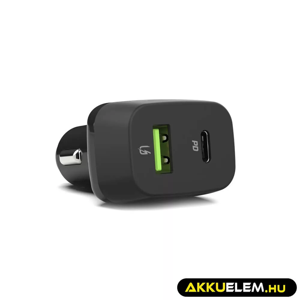 Greencell autós töltő USB-C 48W (Power Delivery 30W QC 3.0)