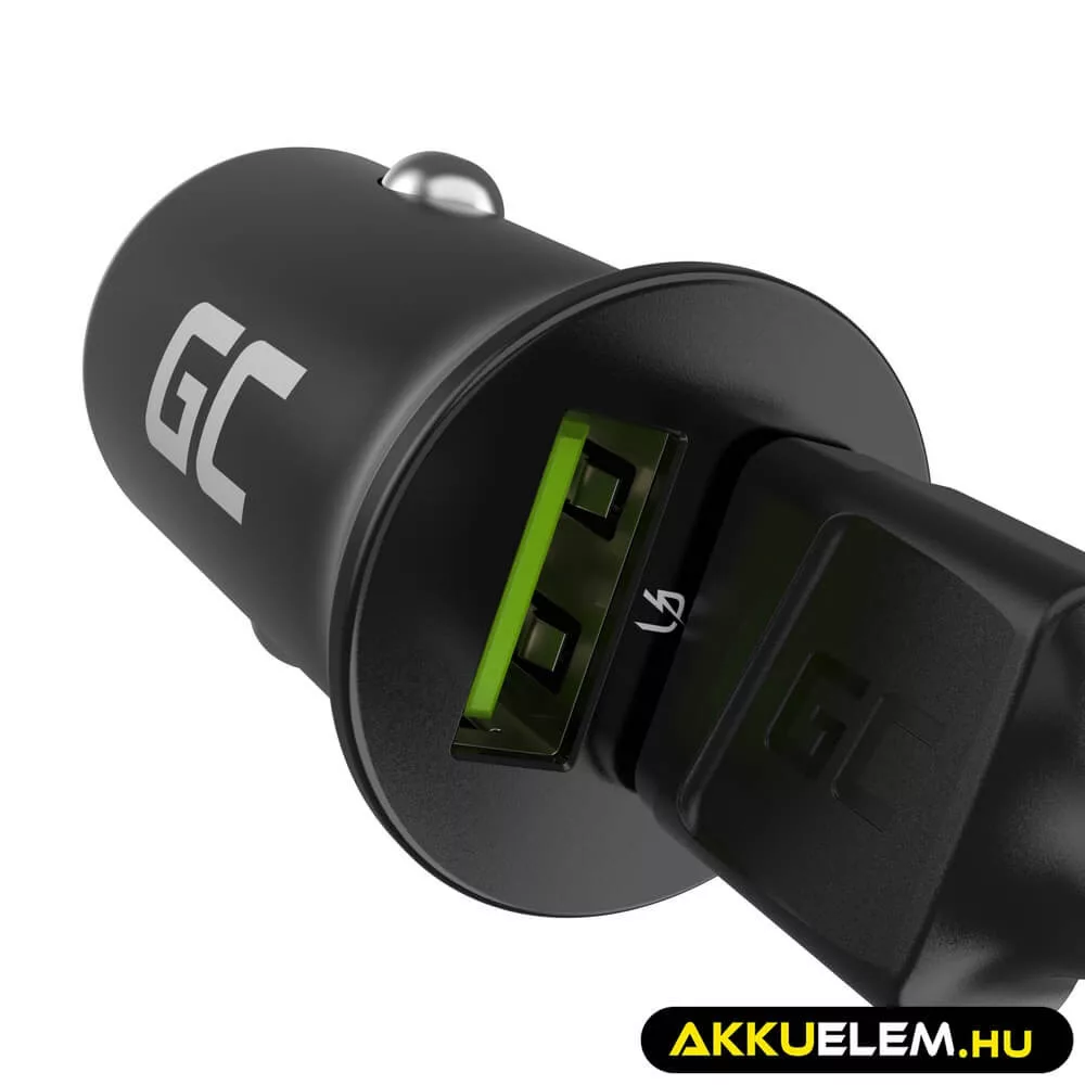Greencell autós töltő 36W PowerRide Nano36 mit 2x USB-A Ultra Charge