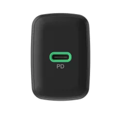   Greencell PowerSource Solo30 töltő USB C fekete Power Adapter 30W Power Delivery