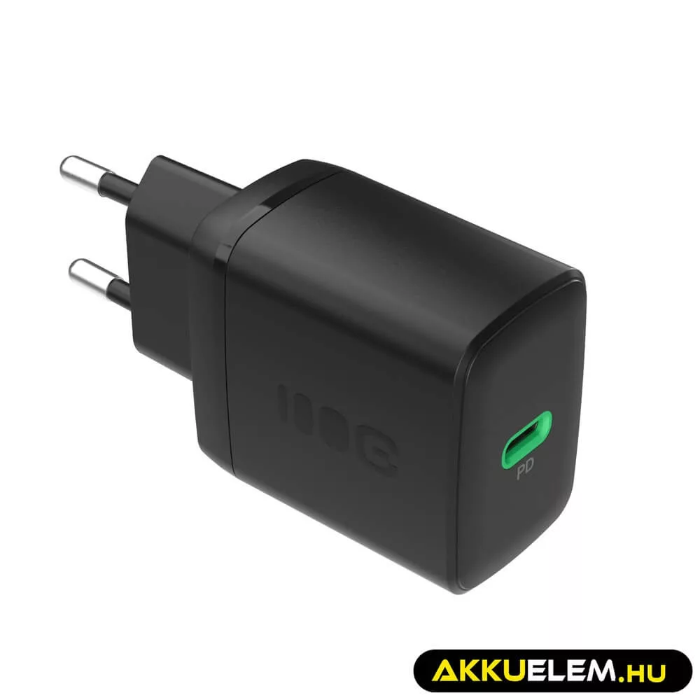 Greencell PowerSource Solo30 töltő USB C fekete Power Adapter 30W Power Delivery