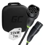 Greencell Type 2 EV elektromos autó töltőkábel 22 kW 7 m Tesla Model 3 S X Y VW ID.3 ID.4 Kia EV6 Hyundai IONIQ 5 Ford Mach-E - GreenCell