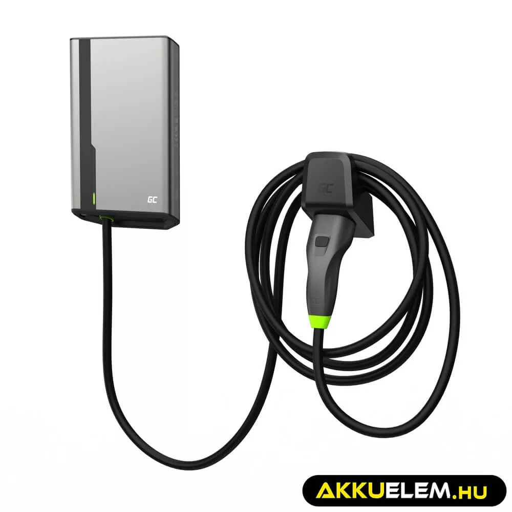 Greencell HabuDen Wallbox 22kW 32A 5m kábel Type 2 Smart EV töltőállomás App Bluetooth WiFi