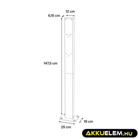 Greencell HabuDen Post tartóoszlop HabuDen Wallbox elektromos autókhoz töltőállomásokhoz - GreenCell