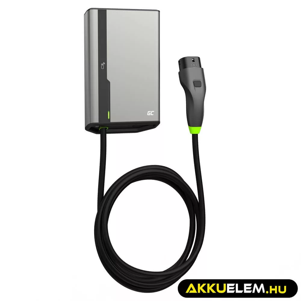 Greencell HabuDen Wallbox 22kW 32A 7.5m NFC kábel Type 2 Smart EV töltőállomás App Bluetooth WiFi