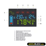 GreenCell Inverter LCD 12 volt 2000W/40000W autós inverter kijelző Tiszta szinuszhullámú - GreenCell