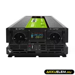 GreenCell Inverter LCD 24 V 3000W/60000W vehicle inverter kijelző Tiszta szinuszhullámú - GreenCell