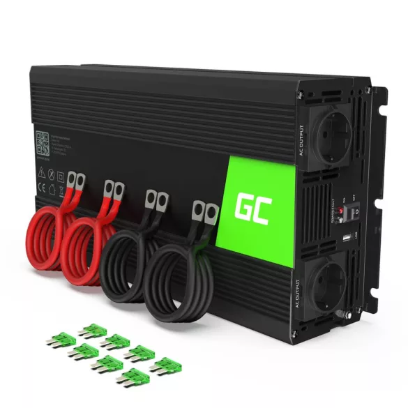 GreenCell Inverter 12V 230V 2000W/4000W Módosított szinuszhullámú - GreenCell