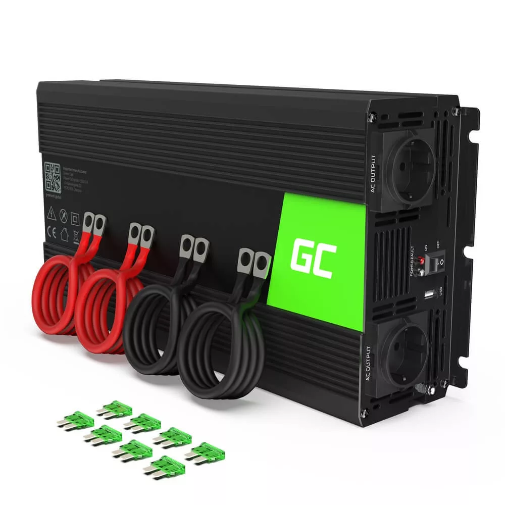   GreenCell Inverter 24V 230V 3000W/6000W Módosított szinuszhullámú