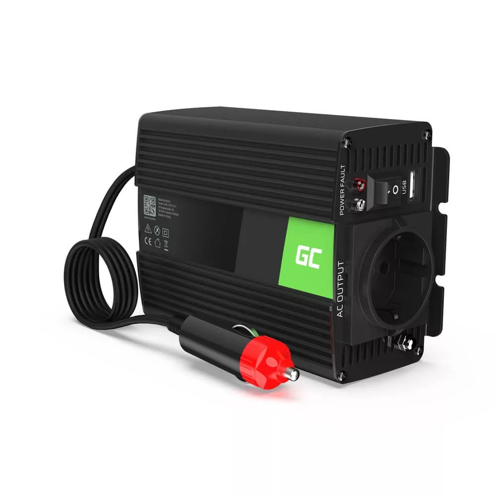 GreenCell Inverter 24V 230V 150W/300W Módosított szinuszhullámú GreenCell Inverter 24V 230V 150W/300W Módosított szinuszhullámú