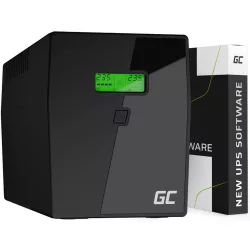   GreenCell Tiszta szinuszos szünetmentes tápegység (UPS) 2000VA 1200W Power Proof LCD kijelző 6x IEC