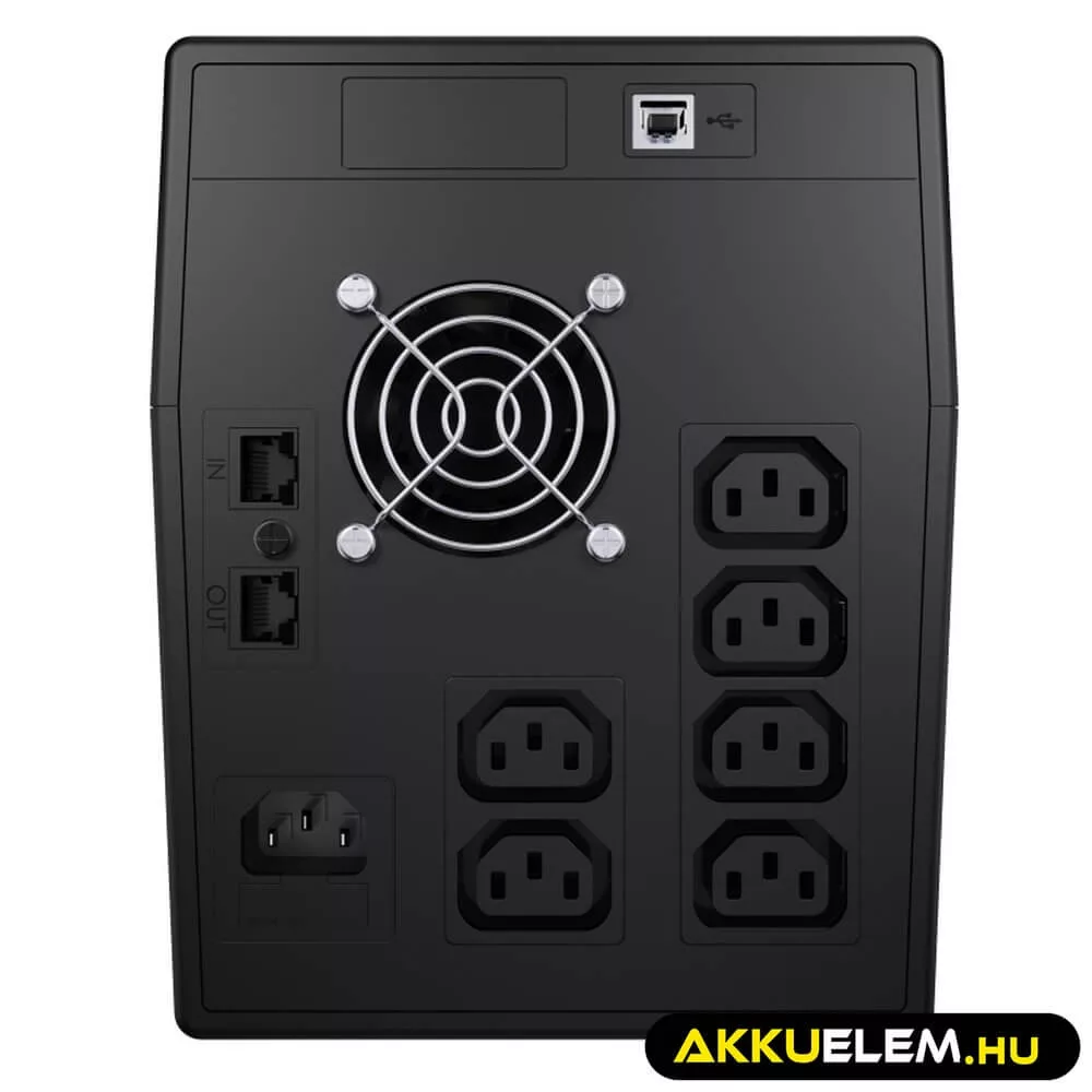 GreenCell Tiszta szinuszos szünetmentes tápegység (UPS) 2000VA 1200W Power Proof LCD kijelző 6x IEC