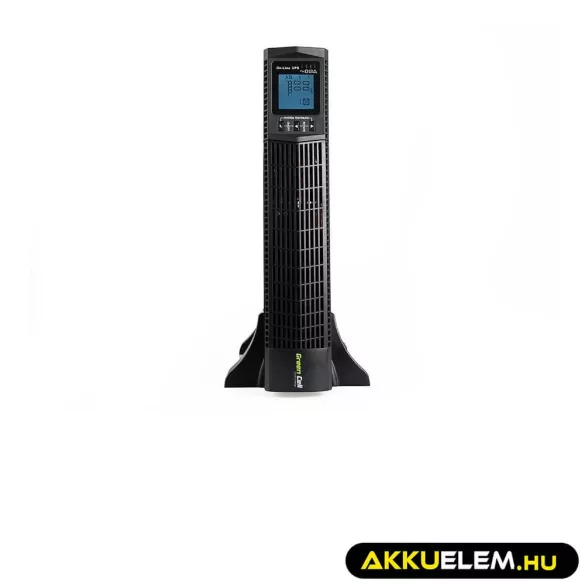 GreenCell Tiszta szinuszos szünetmentes tápegység (UPS) RTII 2000VA 1800W LCD kijelző - GreenCell